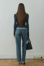 Load image into Gallery viewer, Blue Emily Two-Piece Blouse Set - Suud Collection