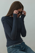 Load image into Gallery viewer, Blue Emily Two-Piece Blouse Set - Suud Collection