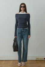 Load image into Gallery viewer, Blue Emily Two-Piece Blouse Set - Suud Collection