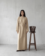 Load image into Gallery viewer, Basic Beige Belted Dress
