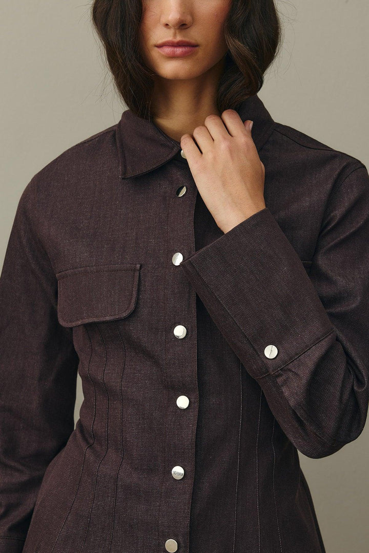 Denim Shirt-Brown