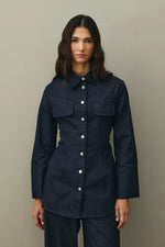 Load image into Gallery viewer, Denim Shirt Navy Blue