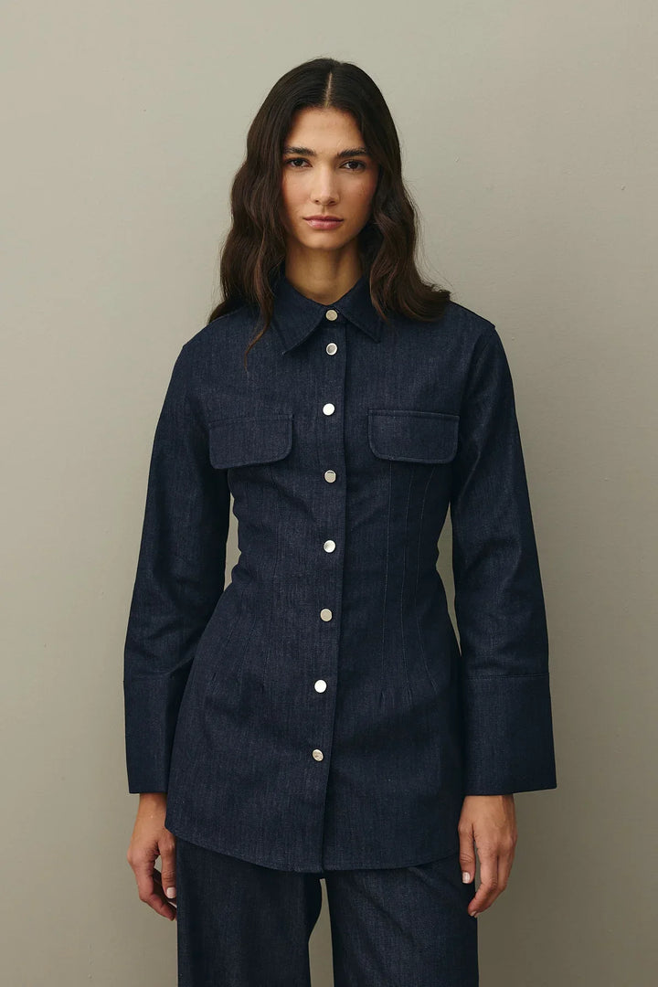 Denim Shirt Navy Blue