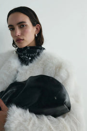 Cove Ruched Clutch - Black