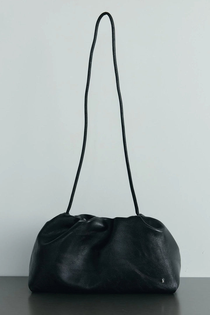 Cove Ruched Clutch - Black
