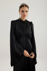 Load image into Gallery viewer, Elora Satin Dress - Black
