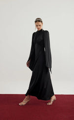 Load image into Gallery viewer, Elora Satin Dress - Black