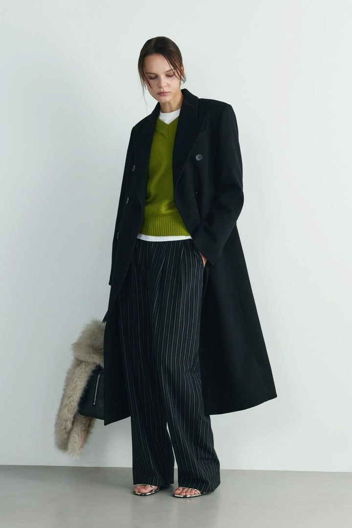 Lina Pleated Striped Trousers