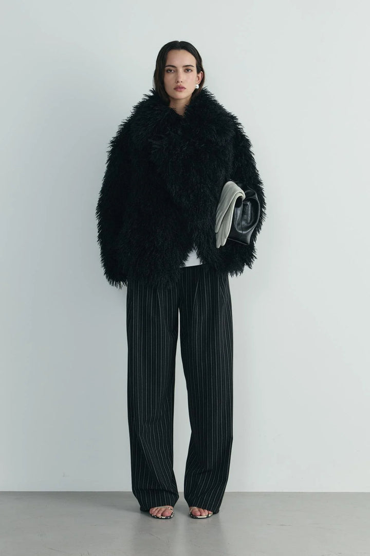 Lina Pleated Striped Trousers