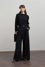 Load image into Gallery viewer, Polyviscose pleated trousers