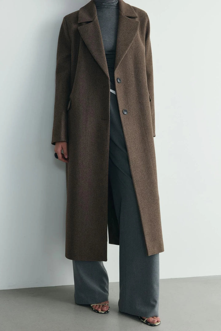 Ari Double-Breasted Maxi Wool Coat